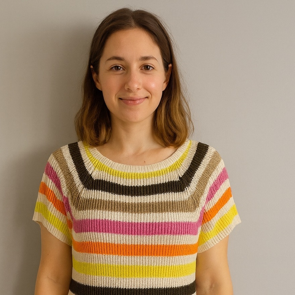 LOFT Knitted Short Sleeve Striped Women's Top Size Small